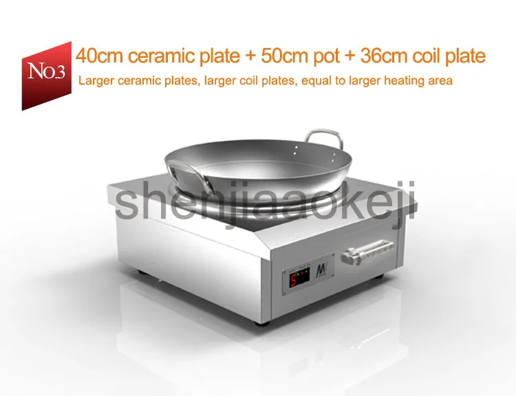 Commercial induction cooker 6000w high-power concave canteen cookers stir fry stove 220v 1pc