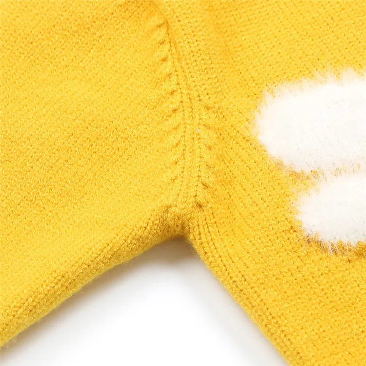 Baby Girl Sweaters Cute Cartoon Rabbit Autumn 2018 Toddler Cotton O-neck Casual Girls Sweaters Sort Warm Sweater Knitted  1010