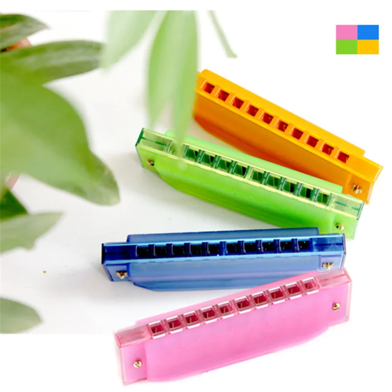 

10.3*2.5*2.3CM One Piece Harmonica Instrumentos Musicales Infantiles Educational Toys Baby Teaching Aid Brinquedos 4 Colors