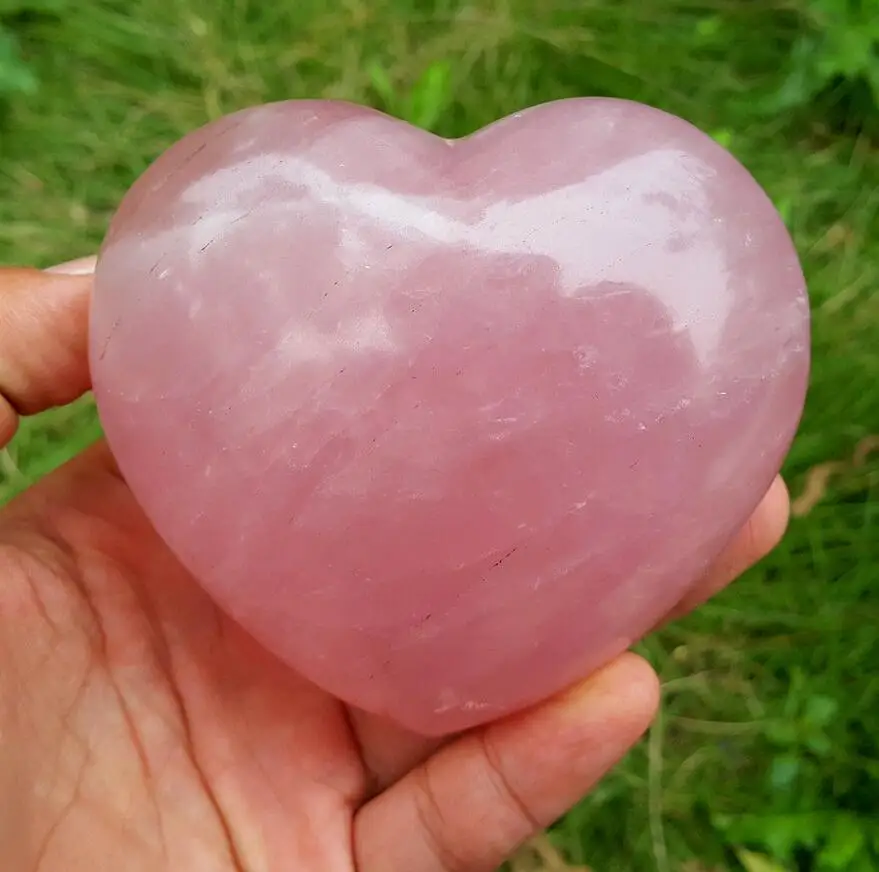 Редкие природные стразы из розового кварца в форме сердца камень «reiki»