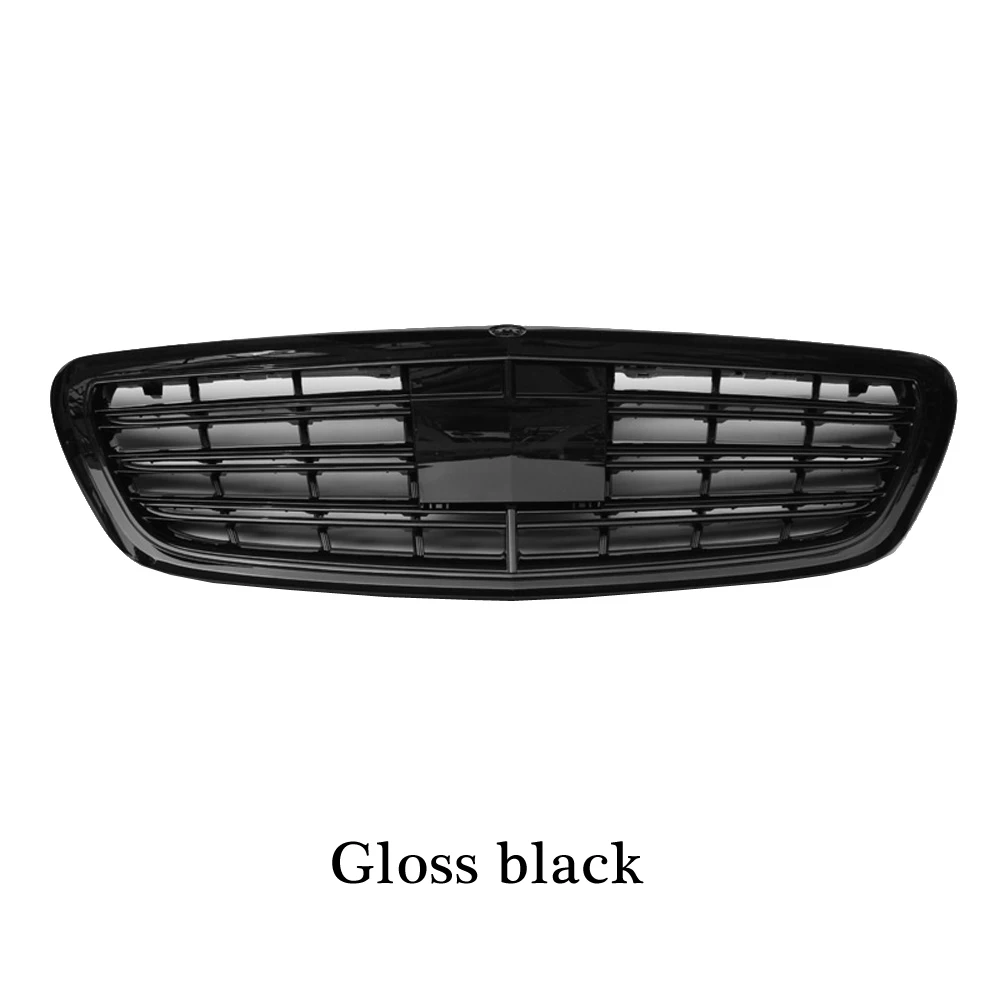Black W222 AMG взгляд бампер решетка сетки для Mercedes S class W222 S350 S400 S450 S500 S600 4-дверный седан+ передний капот решетка сетки - Цвет: Black
