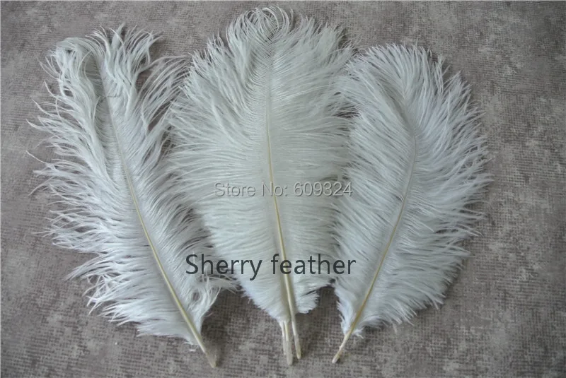 Префект страуса перо чистый White14-16Inch Свадебные украшения, украшения стола
