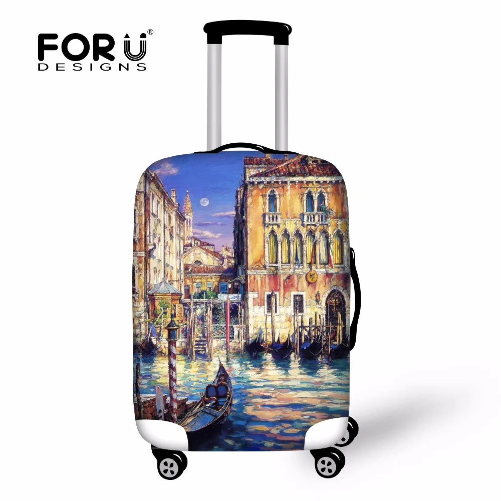 

FORUDESIGNS 3D Venice Painting Luggage Protective Covers for 18-30 Inch Trolley Suitcase Protect Dust Cover Travel Accessories