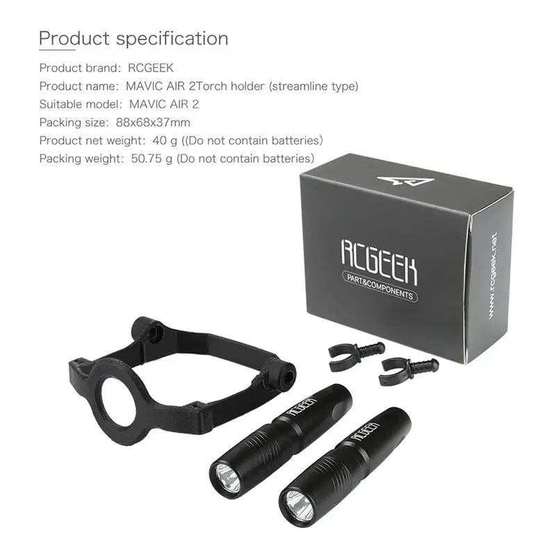 1 set Night Flight LED Light Lighting photography Spare parts Searching lamp for DJI Mavic 2 zoom  pro Drone Accessories 1 (1)
