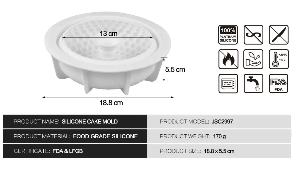 Силиконовая форма SILIKOLOVE в форме круглой сетки, противень для выпечки, инструмент для украшения торта, антипригарная форма для выпечки, силиконовая форма для торта