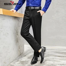 Seven7 бренд весна зима деловые штаны для мужчин Повседневное платье брюки мужские Чино Хлопок мужские деловые офисные брюки 113B70070