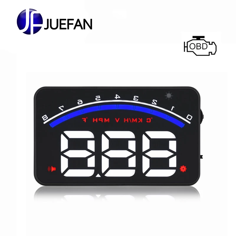 

JUEFAN M6 OBD II or EUOBD HUD Car Head Up Display car detector car speed projector on the windshield hud display car Speed alarm