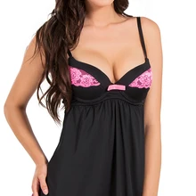 Горячая Babydoll сексуальное женское белье прозрачный кружевной эротичный костюм, ночное белье для женщин Девушка кривая нижнее белье сексуальный Ночной халат