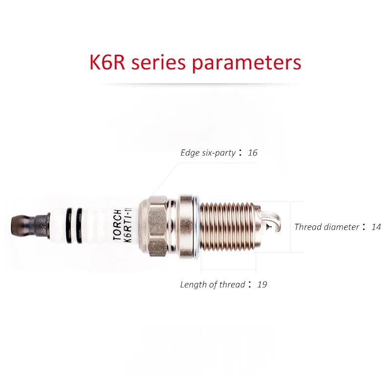 4pcslot China original TORCH spark plugs K6R
