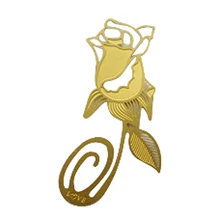 Металлическая Закладка в виде лепестков роз, книга для чтения, подарок для школы и офиса, канцелярские принадлежности