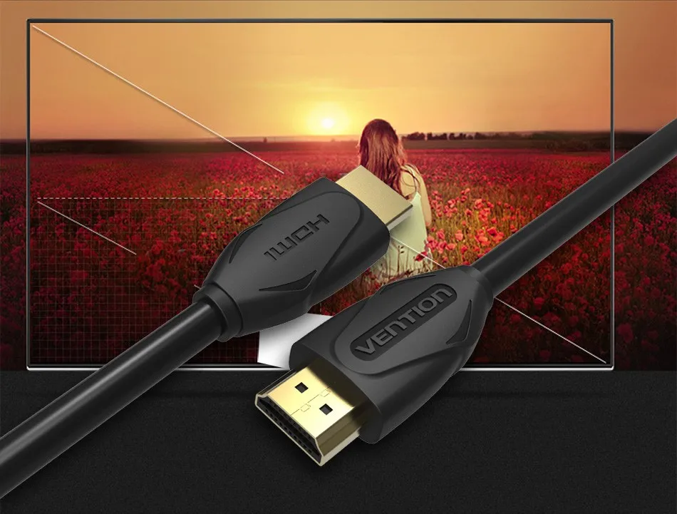 Vention HDMI кабель HDMI к HDMI кабель HDMI 2,0 1,4 4k 3D 60FPS кабель для HD tv lcd ноутбука PS3 проектор компьютерный кабель 1 м 2 м 3 м