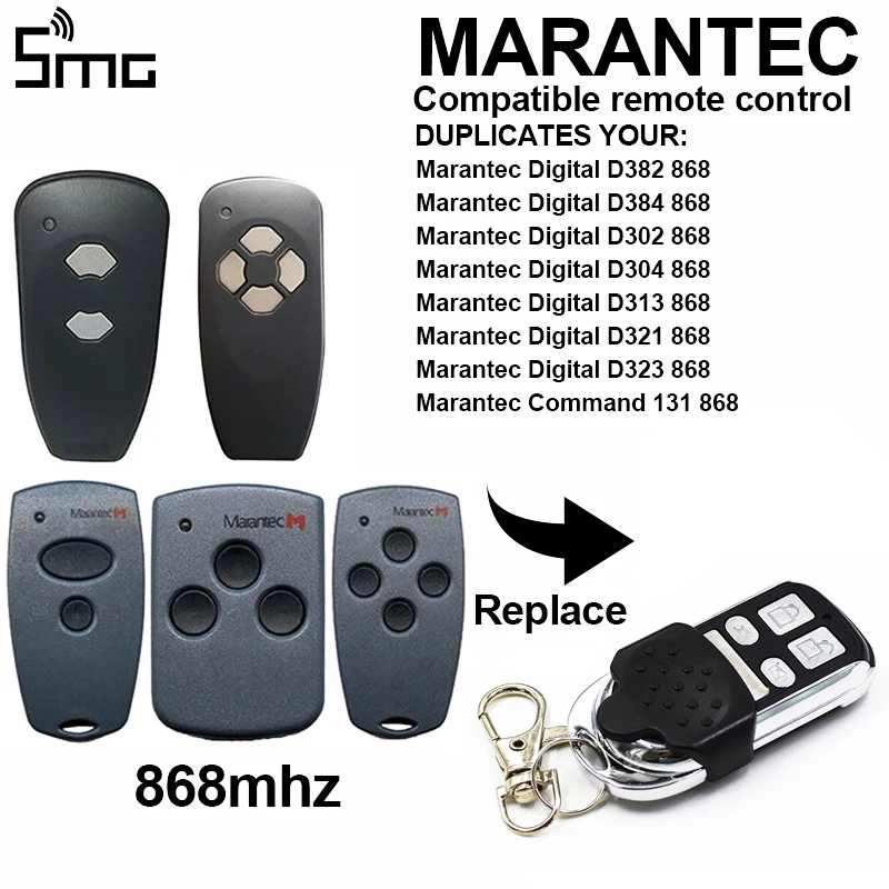 Hormann hsm2 hsm4 hs1 hs2 hs4 hse2 hsz1 868 пульт marantec Digital 382 384 131 D302 запасной пульт дистанционного управления подходящий для гаражных ворот