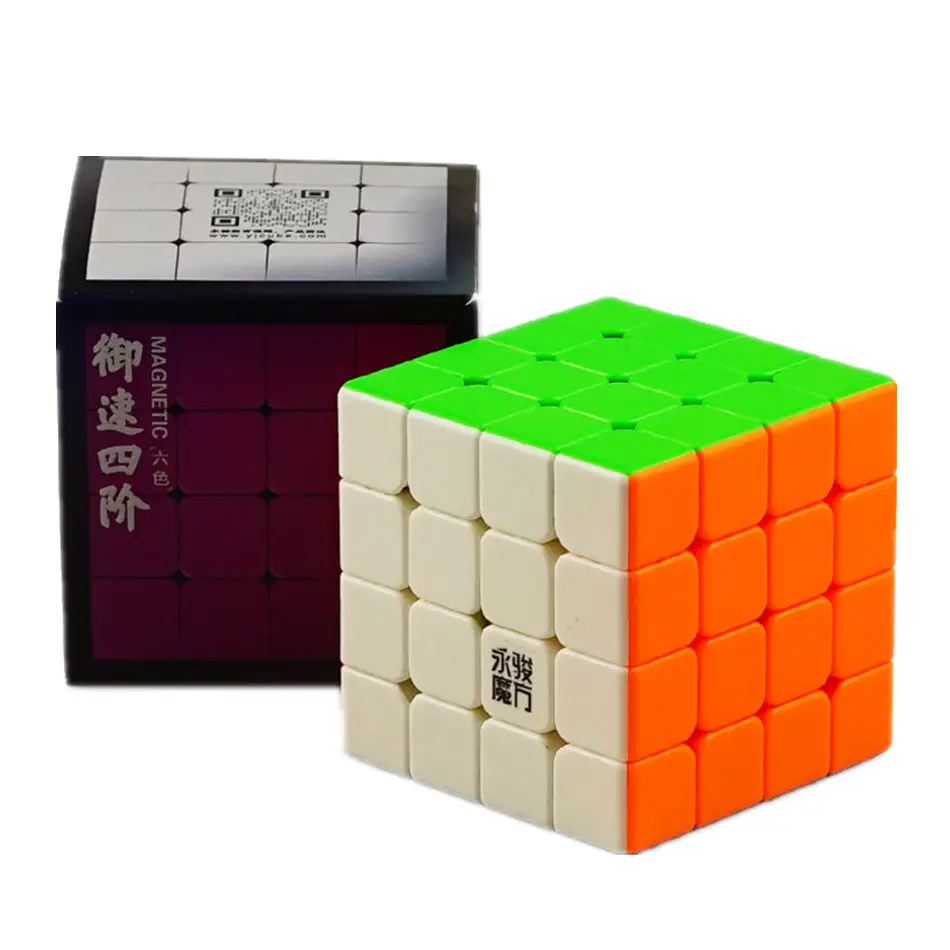 Tanie YJ Yusu 4x4 Cube 4x4x4 kostka magnetyczna 4 warstwy magnetyczne prędkość magiczna kostka Profissional puzzle zabawki dla dzieci dla dzieci chłopcy prezent