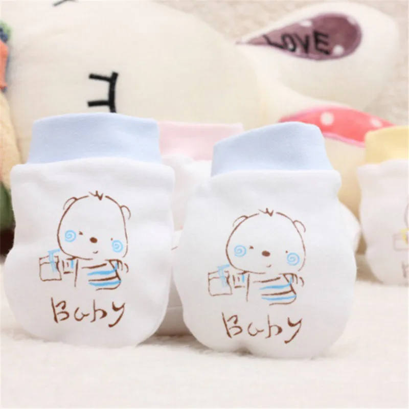 Модные детские перчатки с рисунком из мультфильма для защиты от царапин|baby