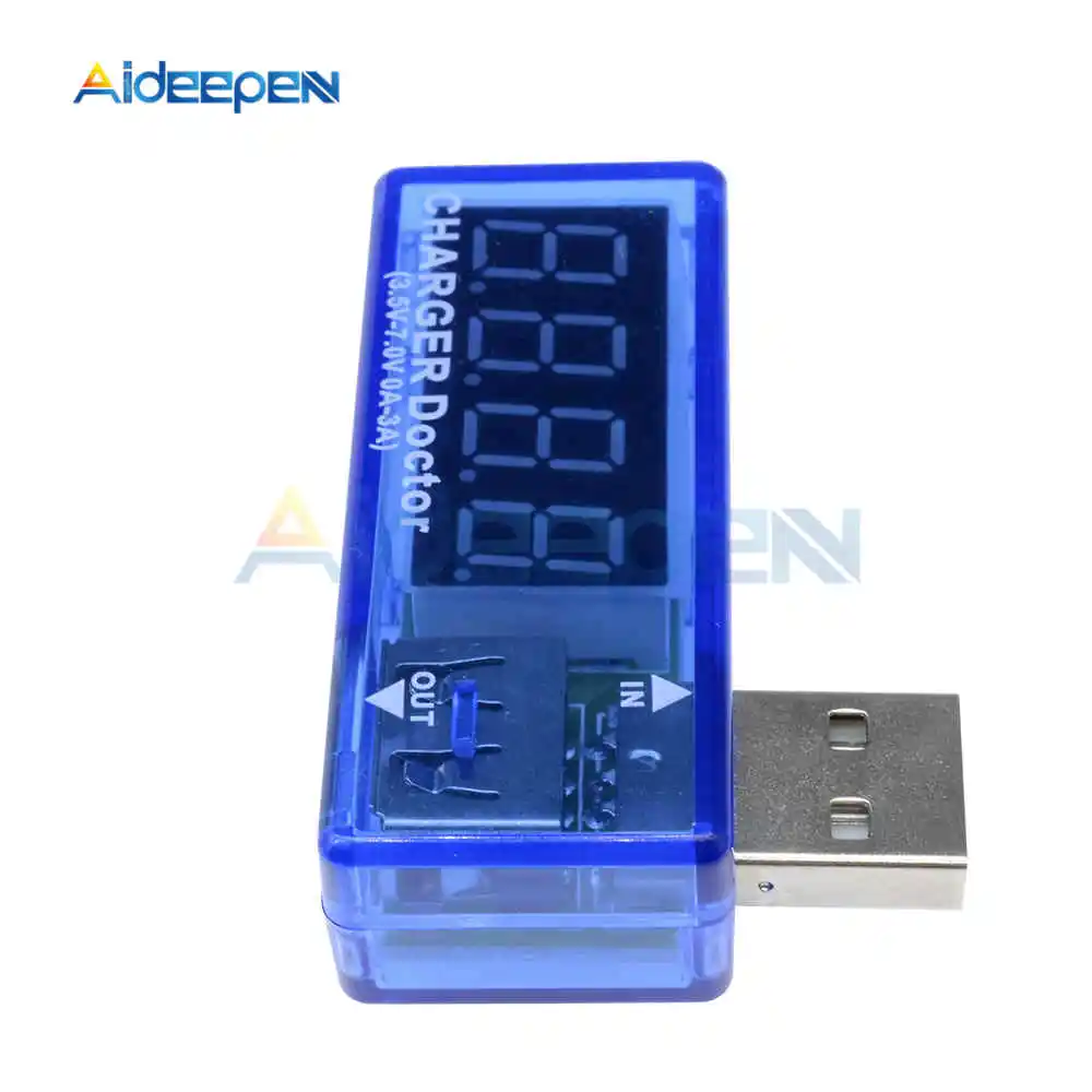 Цифровой USB вольтметр амперметр измеритель напряжения портативный