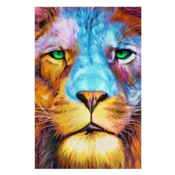

LZAIQIZG Needlework Diamond Embroidery Colorful Lion Hot Sale 5D Diamond Painting mosaic Picture Handmade Rhinestone Home Decor