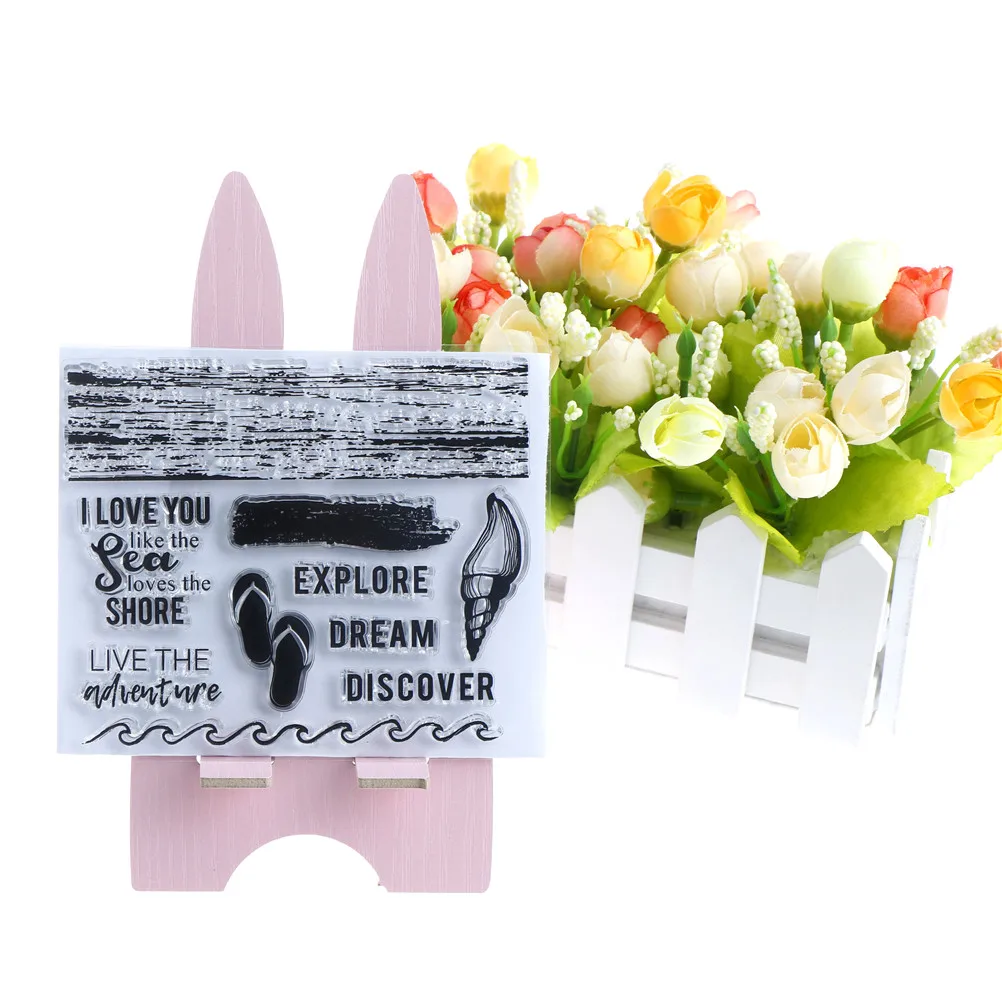 Clear Silicone Rubber Slippers Stamp for DIY Scrapbooking/photo Album Decorative Craft Clear Stamp Chapter New
