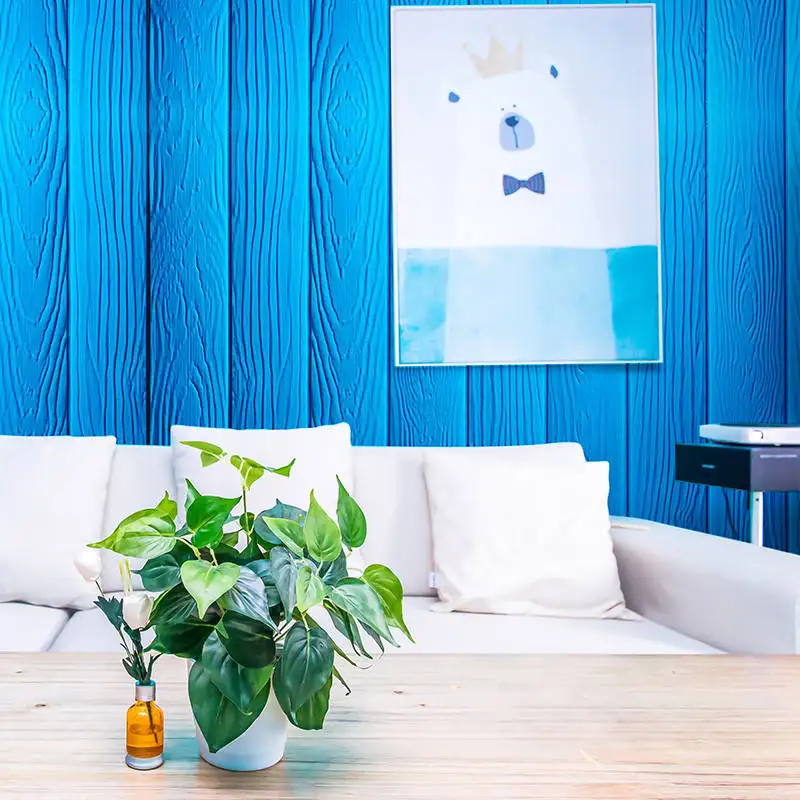 Самоклеющиеся 3D деревянные настенные наклейки декор для гостиной пенопластовое водонепроницаемое покрытие для стен обои для ТВ фона