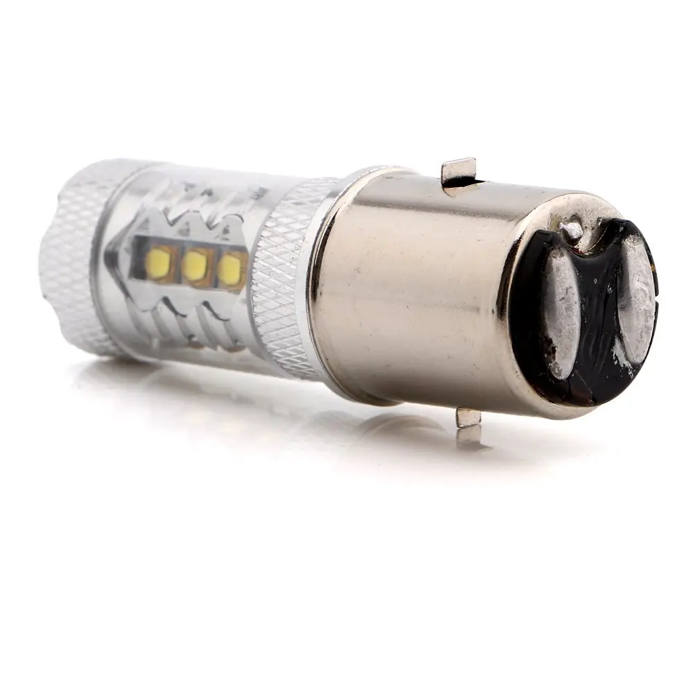1 Pieces 900 Lumens White BA20D H6 80W Led Bulb For Motorcycle