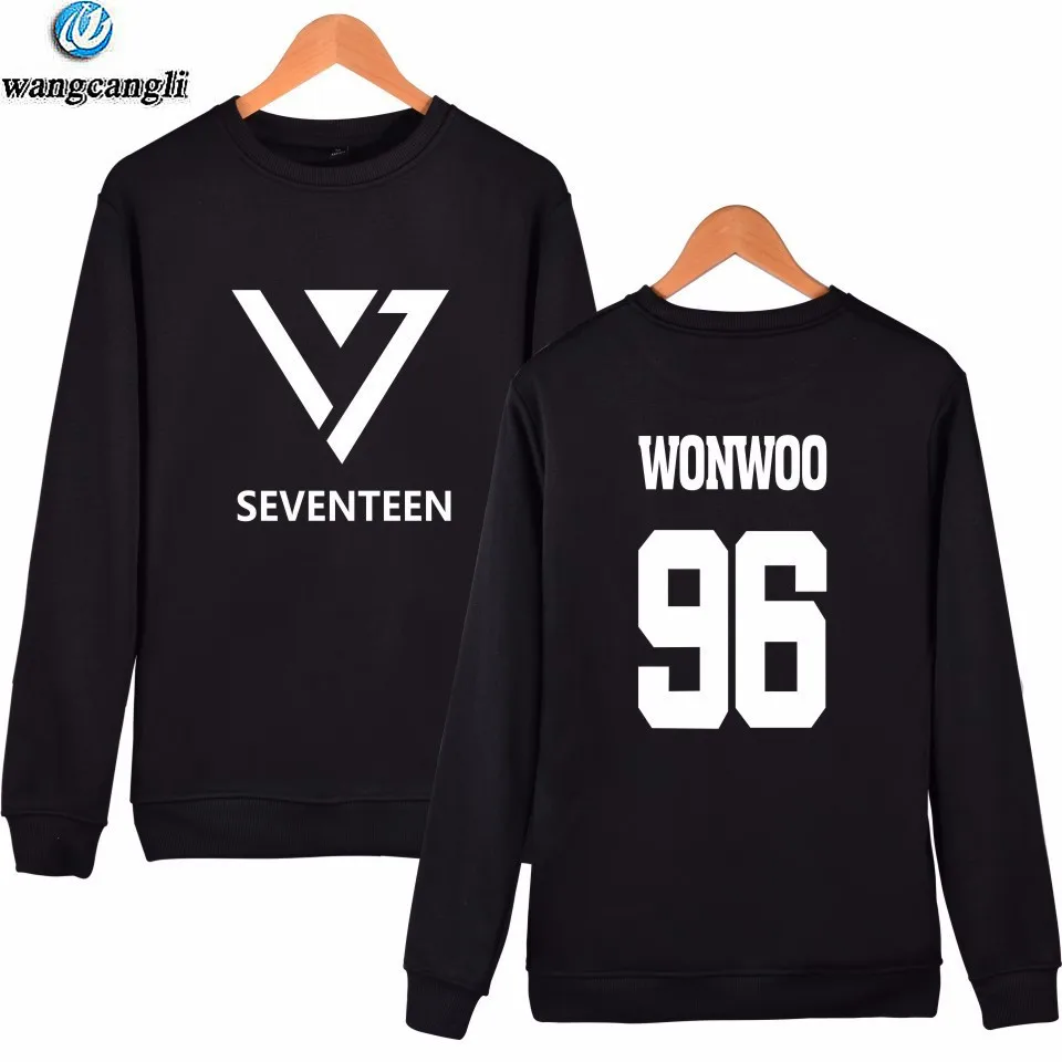 Seventeen 17 Kpop толстовки с принтом для женщин и мужчин размера плюс 4XL пуловер