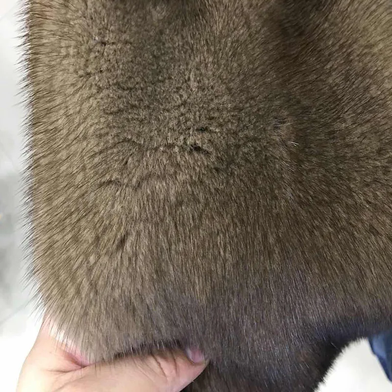 Реального норки пальто с мехом - Цвет: CAMEL