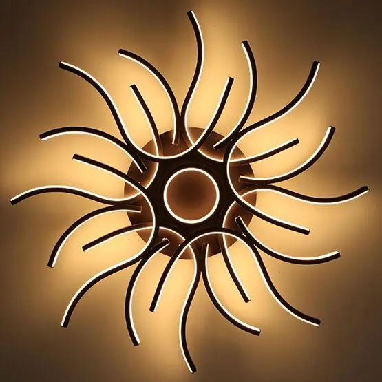 

Mellifluous Antler Aluminum Coffee Finish Modern Led ceiling lights for living room bedroom Ceiling Lamp Fixtures 60/80cm