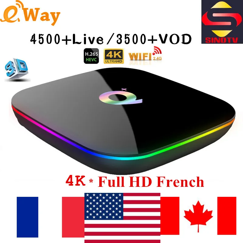 

Arabic IPTV Box Q PLUS 4GB/32GB 4GB/64GB free 6K HD french Europe USA Lation Romania Turkish Indian Portugal world tv channels