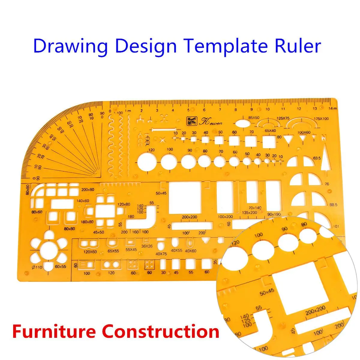Профессиональная конструкция мебели линейка-трафарет 1:100 офисные и школьные принадлежности модельная линейка шкала