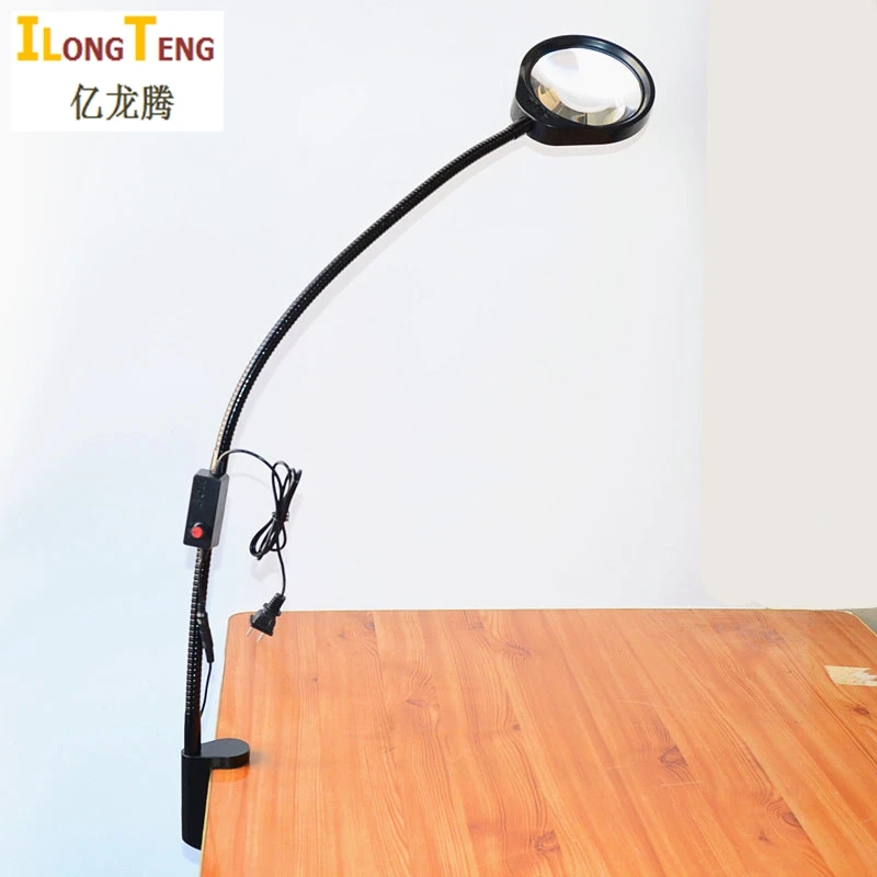Magnifying Glass with Light Magnifier Desk Lamp Metal hose 80cm long