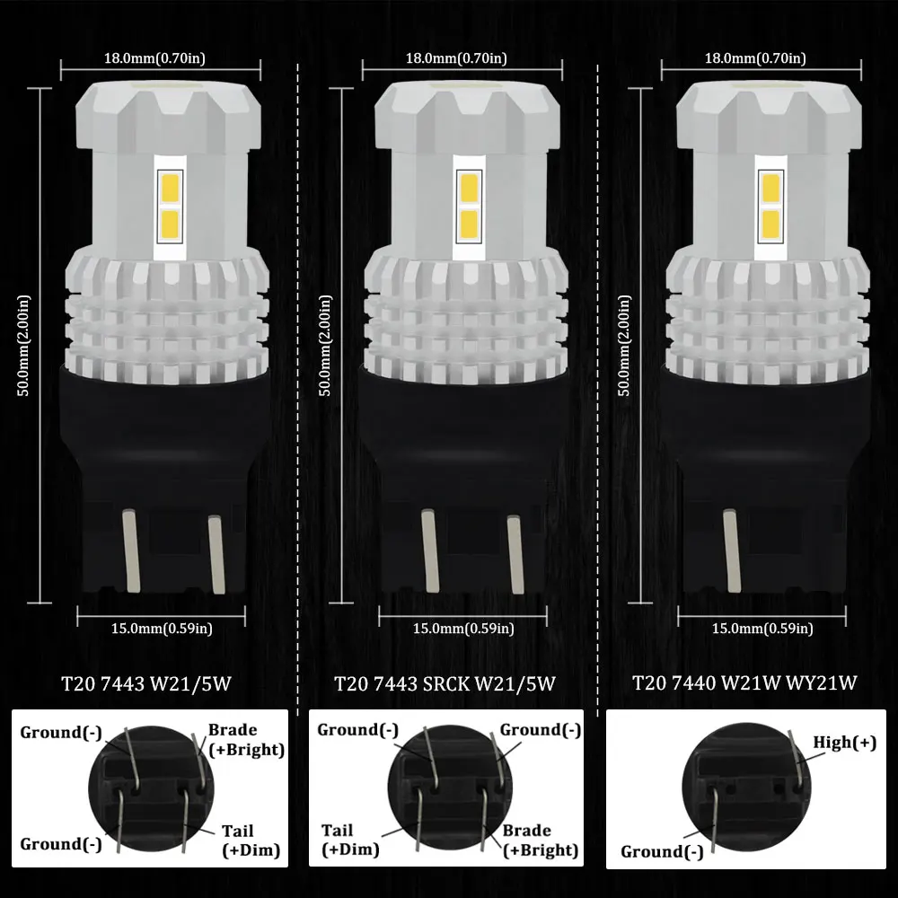 BMT аксессуары для авто Canbus W21/5W W21W светодиоды led светодиодные лед лампы для авто T20 7440 7443 SRCK W21 5W габариты лампочки для авто проектор 12V LED сигнал заднего хода стоп сигнал повторитель поворота ходов