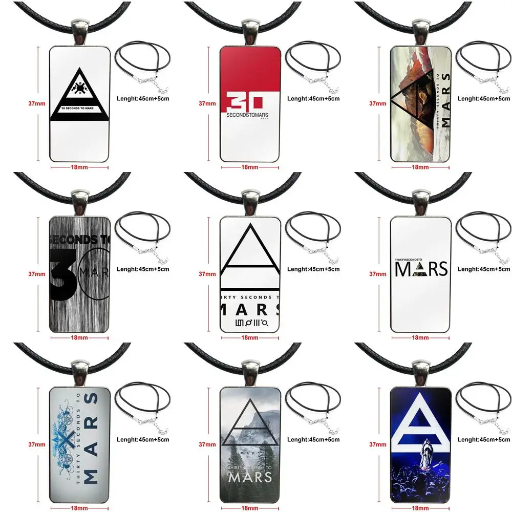 

Brand Steel Color Jewelry Fashion Statement Necklace Glass Necklaces Pendants For Unisex Modern 30 Second To Mars 30stm