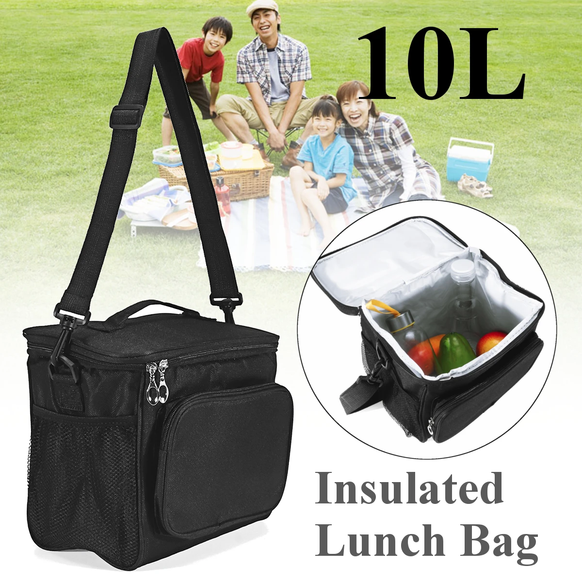 10L Large Ice Bags Picnic Bags Bento Box Food Thermal Bag Waterproof