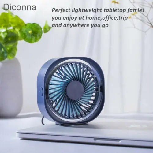 

UK 360° Mini Cooling Fan Portable USB 3 Speed Office Desktop Cooling Car Home