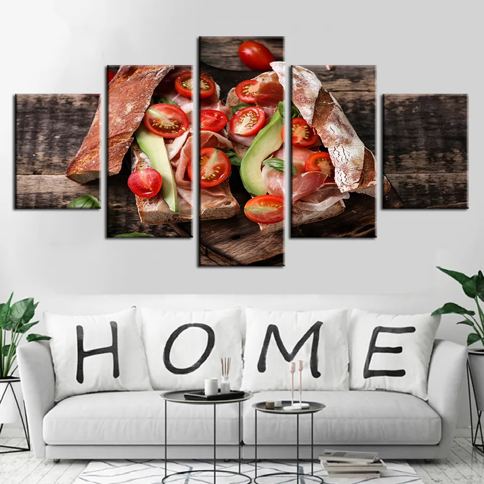Home-Decor-Modular-Food-Posters-Pictures-5-Pieces-sandwich-Canvas-Painting-Frameworks-HD-Printed-For-Kitchen (2)