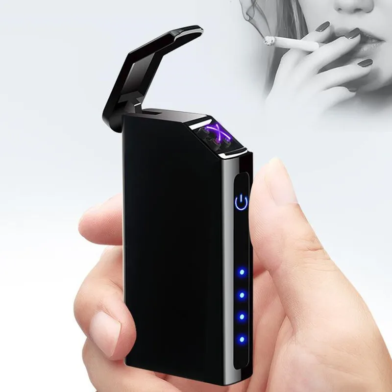 Двухдуговая зажигалка с USB зарядкой сенсорное Сенсорное реле плазменные