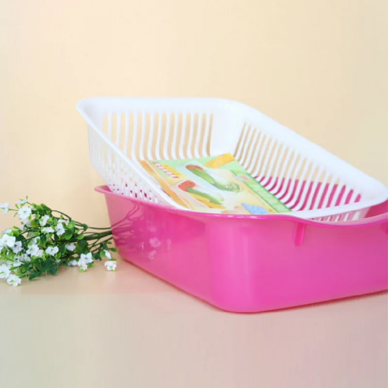 2 In 1 Plastic Double Layer Drain Basket Kitchen Washing Bowl Vegetable Fruit dry storage Basket Noodles Rice Strainer 2 In 1 Plastic Double Layer Drain Basket Kitchen Washing Bowl Vegetable Fruit dry storage Basket Noodles Rice Strainer