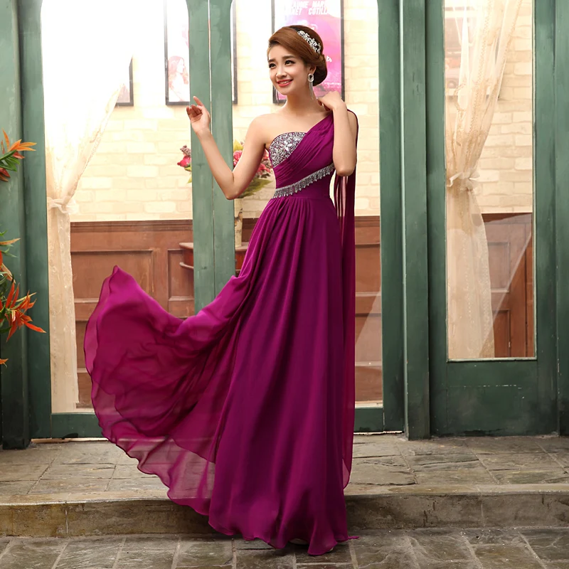 

Mother Of The Bride Dresses Plus Size One Shoulder Gown Groom Mother Dresses Godmother Wedding Robe Gala Dresses 2019 TS001