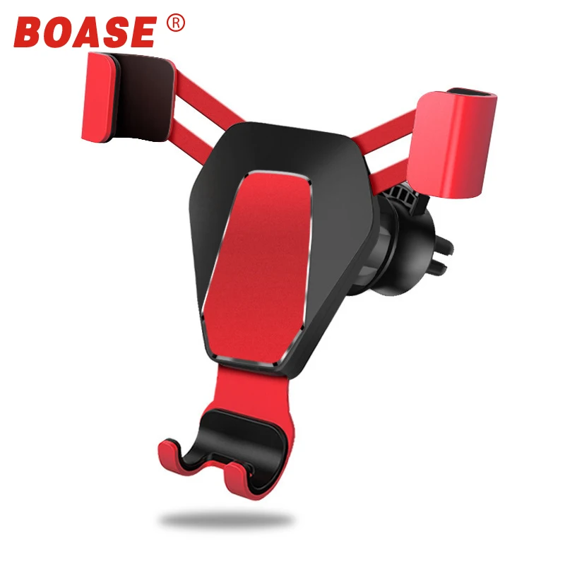 

BOASE Universal car mobile phone mount holder Auto-lock adjustable telephone bracket Auto Gravity air vent smartphone support