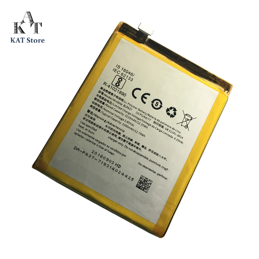 

Original Mobile Phone Battery For Oneplus 5 5T One Plus 1+5T 5 3300mAh Li-Polymer Batteries BLP637 Rechargeable Accumulator