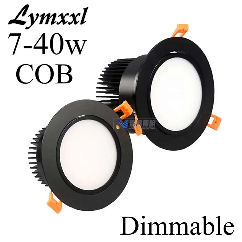 Новейшие 7 Вт 10 12 15 18 20 25 30 40 Cree Cob светодиодный даунлайт с регулируемой яркостью