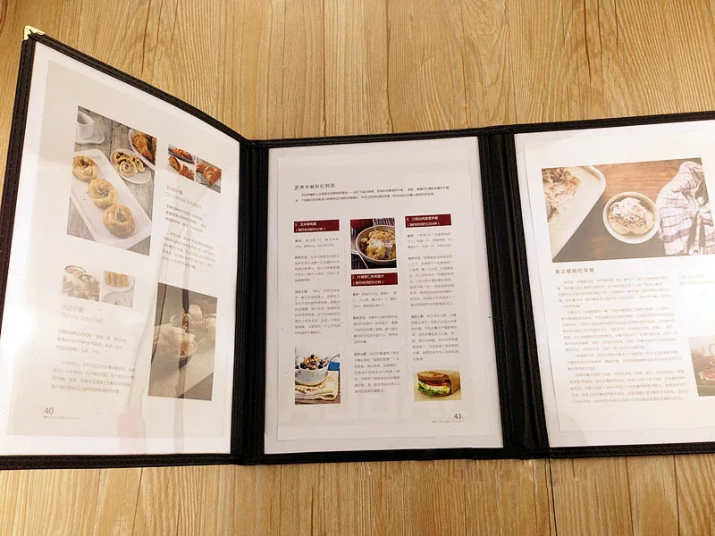 menu booklet