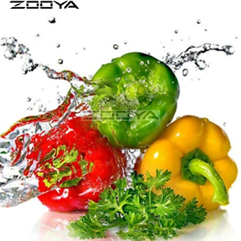 

Round Diamond Painting Cross-Stitch Kits Wall Sticker Diamond Embroidery Gifts Vegetable Chili DIY Pictures Of Rhinestones R1787