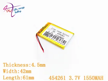 

Liter energy battery X10 X20 energy Luhang V7 454261 CAR GPS navigator 3.7V 1550MAH universal rechargeable lithium battery