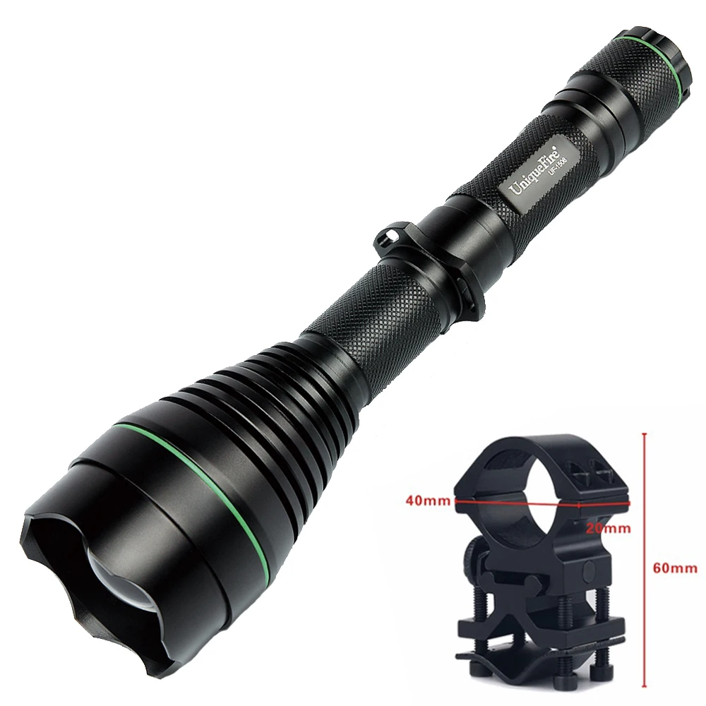 Zoomable XML-T6 3000 lm Ultra 6000k DEL Lampe de poche Focus Torche Lampe