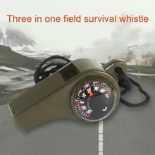 1 шт. свисток Компас 3 в 1 выживания кемпинг термометр Цельсий Военный Зеленый Tratical аварийный свисток с шейным шнурком