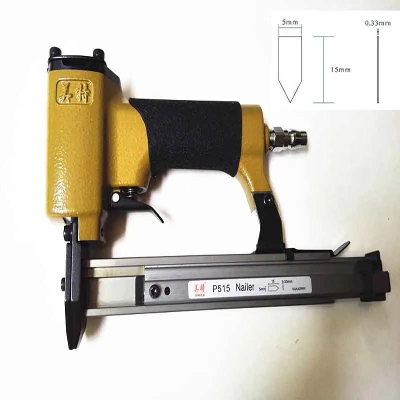 Пневматический гвоздильщик пневматический штапельный штифт степлер гвоздь пистолет инструменты для фоторамки tacker P515 для дерева с 500 гвоздями