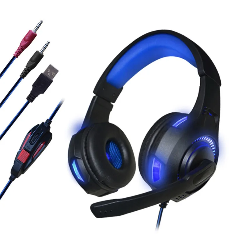 Surround Stereo Gaming Headset Headband Headphone 3.5mm with Mic for PC Fashionable Headphone Soft Cushion Head-Pad 40AP904