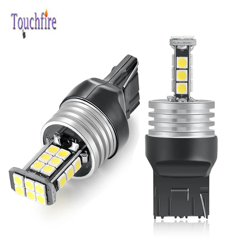 Автомобильная лампа P21W w16w Canbus 2 шт. 7440 7443 12 В 3030SMD W16W светодиодная заднего хода DRL