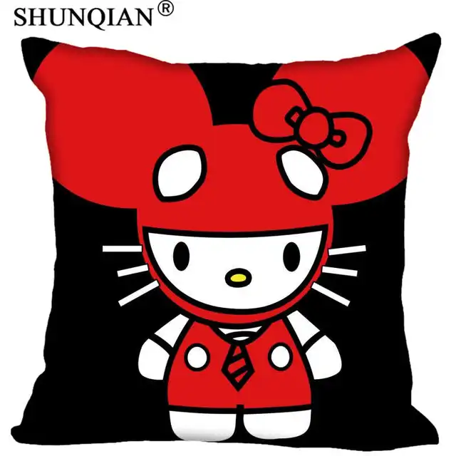 Fashion boutique Custom Hello kitty Pillow Case Square Pillowcases