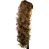 Luxury for Braiding 30inch 210g Long Wavy High Temperature Fiber Synthetic Hair Pieces Claw Clip Ponytail Extensions for Women 1